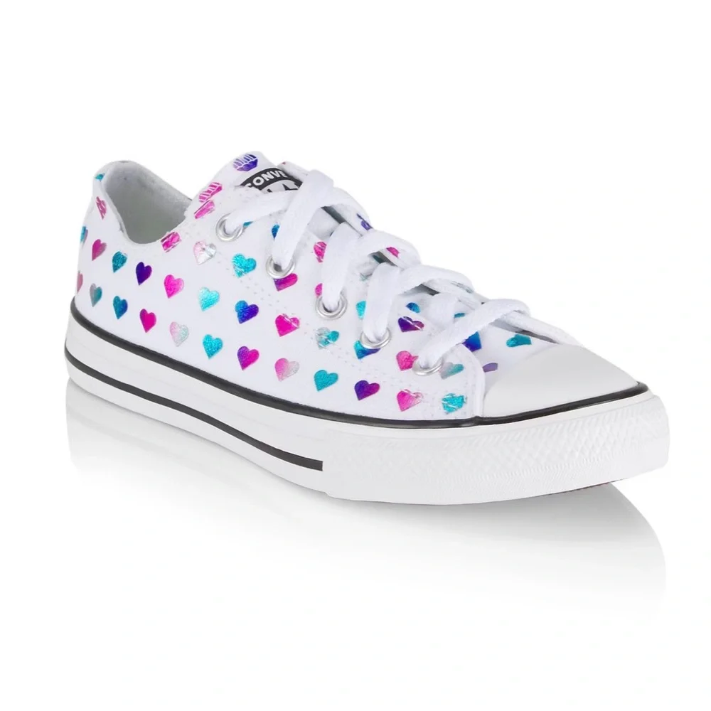 Converse Kids' Multicolor Heart Sneakers - girls size 1